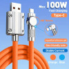 Fotolux USB-A to USB-C 180° Fast Charging Data Cable (1m) - Orange