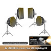Godox 4x LE200Bi Litemons 220W Bi-color COB AC Power LED Lighting Kit (White Version)