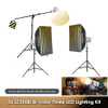 Godox 3x LE300Bi Litemons 320W Bi-color COB AC Power Three LED Lighting Kit (White Version)