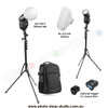 Godox 2x V1 TTL HSS Li-ion Round Head Speedlight Flash Kit with Diffusers