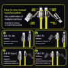Fotolux PD240W 4-in-1 (Dual USB-C+ Lightning + USB-A) Fast Charging Data Cable - Yellow (1m)