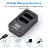 Kingma BM058-LPE10 LCD USB Dual Battery Charger for Canon LP-E10