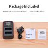 Kingma BM058-LPE10 LCD USB Dual Battery Charger for Canon LP-E10