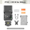 Godox iT32+X5 N TTL iFlash Touchscreen Camera Flash with Trigger Kit for Nikon