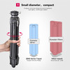 Coman Zero Y Professional Carbon Fiber 5-section Flip Lock Travel Tripod with Ball Head & Centre Column