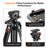 Coman FF16LS Aluminium Alloy Heavy Duty Video Tripod with Fluid Head (Max load 10 kg) 