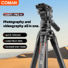 Coman Light H Pro 1.55m Carbon Fiber Video Tripod & Detachable Monopod with Fluid Head (Max load 6 kg) 