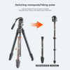 Coman Light H Pro 1.55m Carbon Fiber Video Tripod & Detachable Monopod with Fluid Head (Max load 6 kg) 