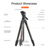 Coman Light H Pro 1.55m Carbon Fiber Video Tripod & Detachable Monopod with Fluid Head (Max load 6 kg) 