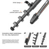 Coman Light H Pro 1.55m Carbon Fiber Video Tripod & Detachable Monopod with Fluid Head (Max load 6 kg) 