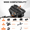 Coman Q6 Aluminium Alloy Fluid Video Head with Telescopic handle for Manfrotto & DJI RS2 RS3 RS4 (Max Load 10kg) 