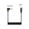  Fotolux 3.5mm TRS Male to USB-C Male Coiled Audio Cable (2m) 