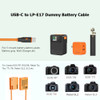 ZGCINE PD-E17 USB-C PD to Canon LP-E17 Dummy Battery Cable 60cm (Braided Wire）