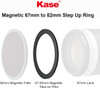 Kase 67-82mm Universal Magnetic Step Up Adapter Ring for Wolverine/Revolution/SkyEye Magnetic Filters 