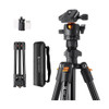  K&F Concept KF09.101V1 O234A1+BH-36 163cm Foldable Lightweight Aluminum Tripod with Ball Head & Phone Holder