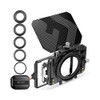 K&F Concept SKU.2180V1 Nano-Xcel Series Mini Matte Box Kit with Two 4x5.65" Square Filter Trays & 67/72/77/82/95mm Adapter Rings