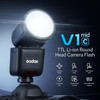 Godox V1 mid C 55Ws TTL Li-ion Touchscreen Round Head Speedlight Flash for Canon