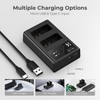  K&F Concept KF28.0028  2x LP-E10 1200mAh Battery with Dual slot USB Charger for Canon EOS 1100D/1300D/1500D/1200D/X50 