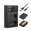  K&F Concept KF28.0028  2x LP-E10 1200mAh Battery with Dual slot USB Charger for Canon EOS 1100D/1300D/1500D/1200D/X50 
