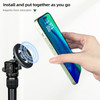 Leaplight LMA1 MagSafe Ring Magnetic Aluminum Alloy Phone Sticker with 1/4" thread & Dual Cold Shoe Mount for Ball Head / Magic Arm