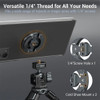 Leaplight LMA1 MagSafe Ring Magnetic Aluminum Alloy Phone Sticker with 1/4" thread & Dual Cold Shoe Mount for Ball Head / Magic Arm