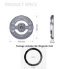 Leaplight LMA1 MagSafe Ring Magnetic Aluminum Alloy Phone Sticker with 1/4" thread & Dual Cold Shoe Mount for Ball Head / Magic Arm