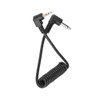 Fotolux E3 2.5mm to 3.5mm Jack Right Angle Coiled Connecting Cable (25cm-35cm)  for Canon 