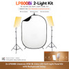  Godox 2x LP800Bi Litemons 85W Bi-Color Soft Light Two LED Panel Kit with Background Setup