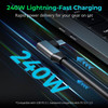 SmallRig 5075 PD 240W USB-C Straight to USB-C Angled Fast Charging Data Cable (35cm)