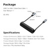 SmallRig 4792 PD 100W USB-C Straight to USB-C Angled Coiled Fast Charging Data Cable (35-100cm)
