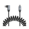 SmallRig 4792 PD 100W USB-C Straight to USB-C Angled Coiled Fast Charging Data Cable (35-100cm)