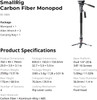 SmallRig 5565 1.75m Carbon Fiber Video Monopod with Fluid Head & Leg (Max Load 15kg)