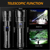 Fotolux 1376 Skyfire 29W 10000mAh IPX4 USB-C Rechargeable Ultra-Bright LED Zoom Flashlight Touch (Titanium Grey)