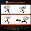 Godox 2x ML80Bi Bi-Color Portable LED Video Two Light Kit (with ML-BA 6600mAh Battery) 