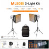 Godox ML80Bi 2-Light Kit - 80W Bi-Color Portable LED Video Light with ML-BA 6600mAh Battery 