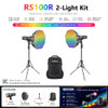 Godox RS100R 2-Light Kit – 100W RGB Portable LED Lights (Built-In Battery) with SP1 Softboxes & Backpack 