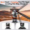 Coman T1SV5 1.75m Snap-Open Carbon Fiber Tripod with Fluid Bowl Head (Max Load 10kg)