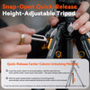 Coman T1SV5 1.75m Snap-Open Carbon Fiber Tripod with Fluid Bowl Head (Max Load 10kg)