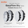 Godox EazyFlow Bty 65S (65cm) Black & Silver Quick Release Foldable Beauty Dish with Grid (Bowens Mount)