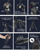 E-Image TC205B Carbon Fibre Travel Tripod with Pan-Handle Ball Head, 5kg Payload