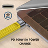 Fotolux C100Y USB-C to USB-C PD 100W USB4 40Gbps Flat Cable 13.8cm - Yellow
