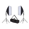Boling 2 x Single E27 Bulb Holders with 70 x 70cm Softboxes Continuous Lighting Kit