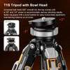 Coman T1S+Q6 Snap-Open Quick Release Carbon Fiber Video Tripod Kit
