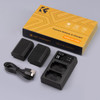 K&F Concept KF28.0016 NP-FZ100Battery and Dual Charger Kit for Sony