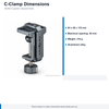 LEAPLIGHT LYM4 Aluminium C-Clamp with NATO, 1/4-inch and 3/8-inch Mounts - product image 4