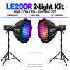 Godox 2 x Litemons LE200R 230W RGB COB LED Light with EazyFlow Octa Softboxes Kit - Black 
