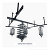 Fotolux FOTCA75135 suspension arms installed with a studio ceiling rail system