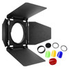 Godox BD-08 Barndoor Kit with Honeycomb Grid & 4 Color filters for AD400Pro Flash