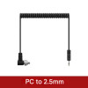 Fotolux PC Sync to Male 2.5mm jack Coiled Cable