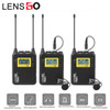 LENSGO LWM-328C Lavalier / Lapel Wireless Microphone Set with TF Card Slot (2 Transmitter + 1 Receiver)